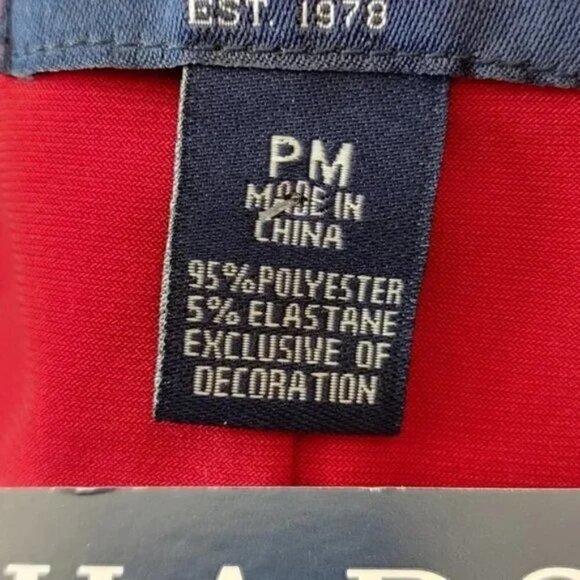 Chaps Women's Burgundy Red Faux Wrap V-Neck Stretch Dress Size PM NWT - Picture 8 of 10